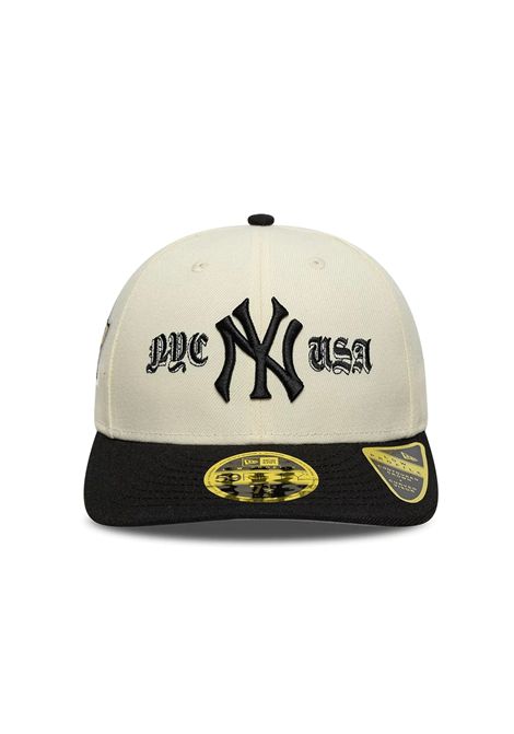 Cappello New Era 59FIFTY Fitted Low Profile New York Yankees MLB Cooperstown Crema Nero Unisex NEW ERA | Cappelli | 60771843-